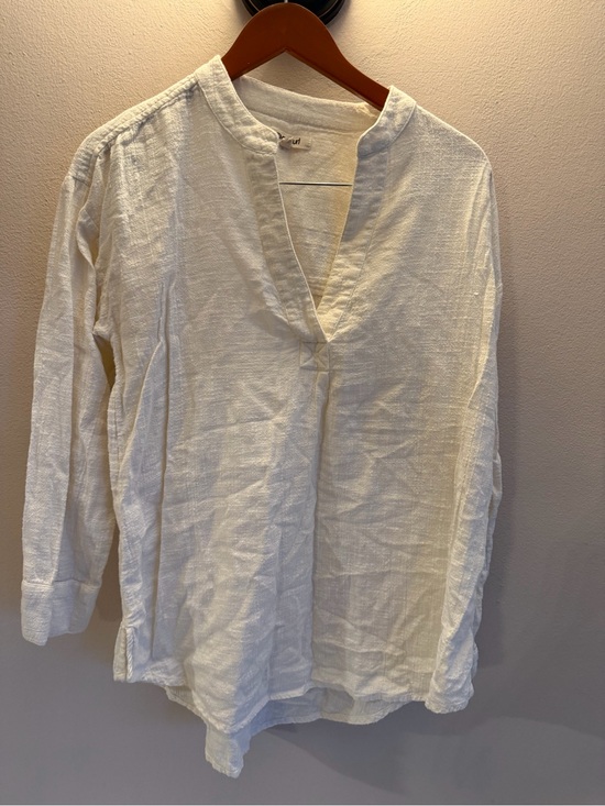 Rip Curl Tops - Rip Curl Women XS White Gauze V-Neck Tunic Long Sleeve Boho Beach Blouse Top